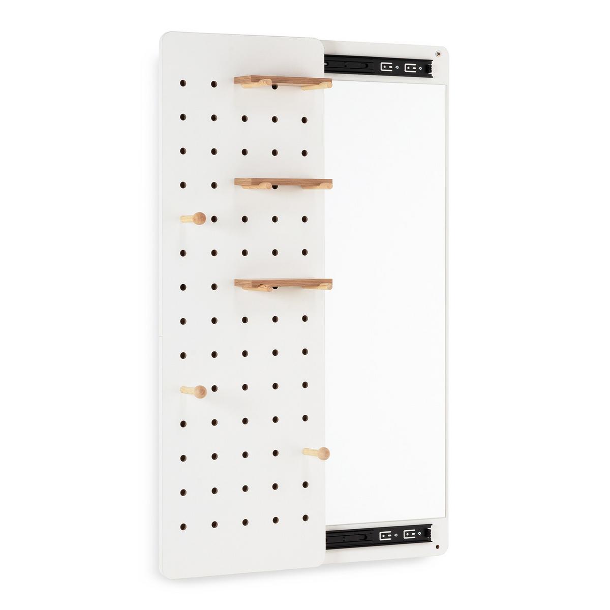 GARDEROBEN mit Spiegel Verona Weiß - Weiß, Holzwerkstoff (40/120/4cm) - VS Venta-stock