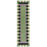 WOLLTEPPICH WENSUM, geometrisch, Grün-Lila, 60 x 230 cm - Grün, Textil (230/60cm) - KADIMA DESIGN
