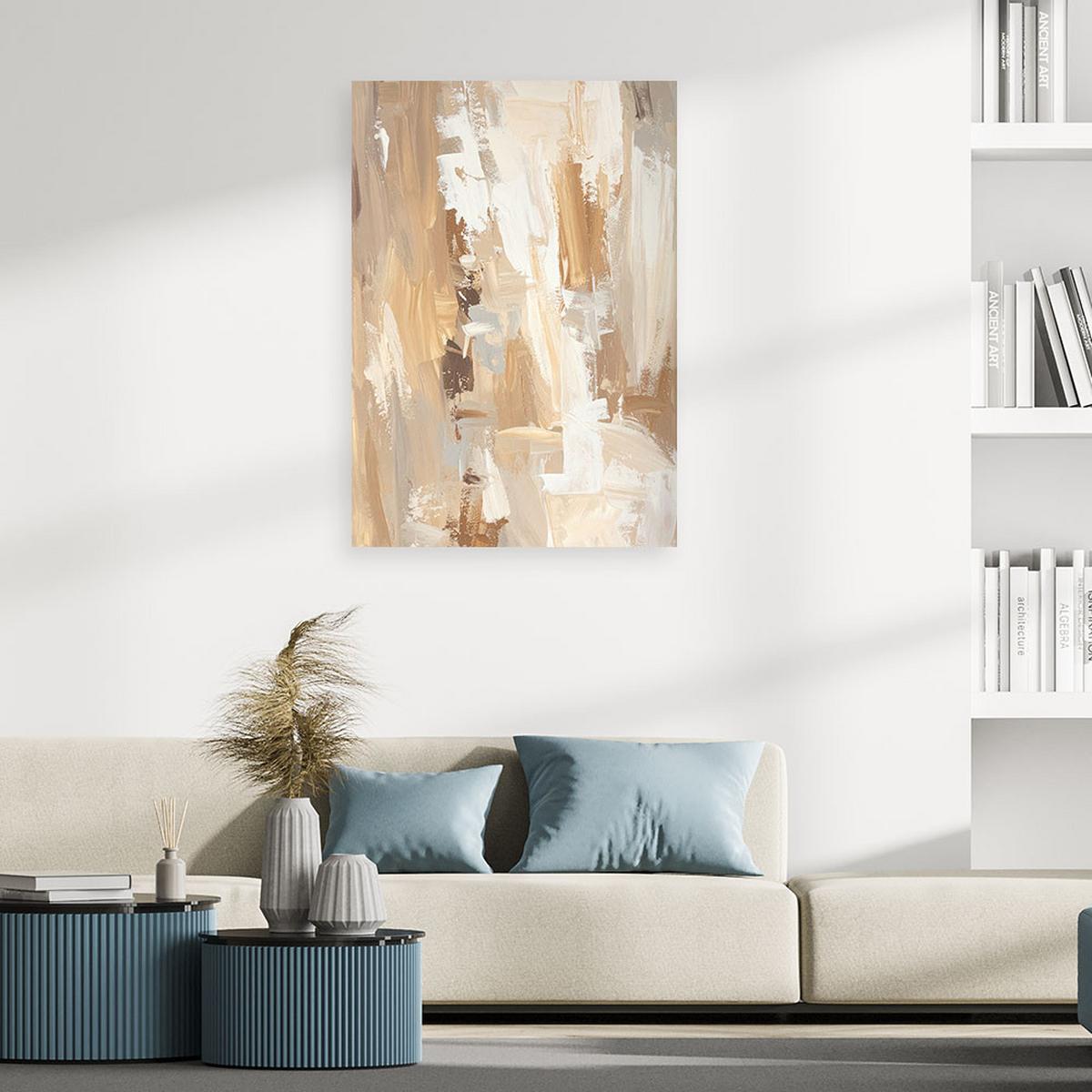 LEINWANDBILD Abstraktion 20x30cm - Beige, Textil (20/30cm) - Feeby