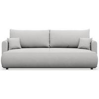 SCHLAFSOFA Ovo Mini Hellgrau Chenille Easy Clean - Hellgrau/Schwarz, Kunststoff/Textil (226/90/97cm) - Selsey