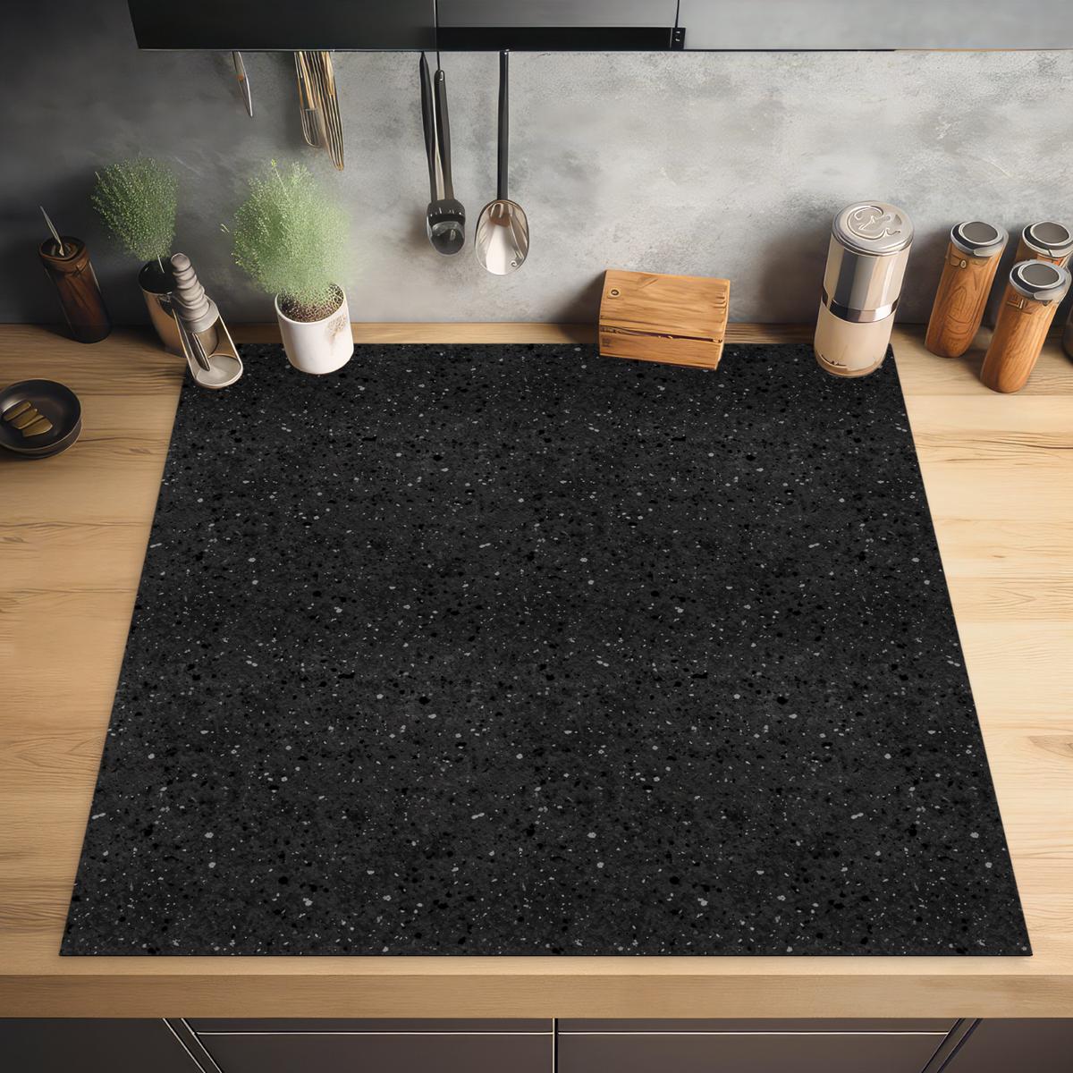 HERDABDECKPLATTE Granit - Schwarz - Grau Induktionsmatte 78x78 cm - Anthrazit, Kunststoff (78/78/0.2cm) - MuchoWow