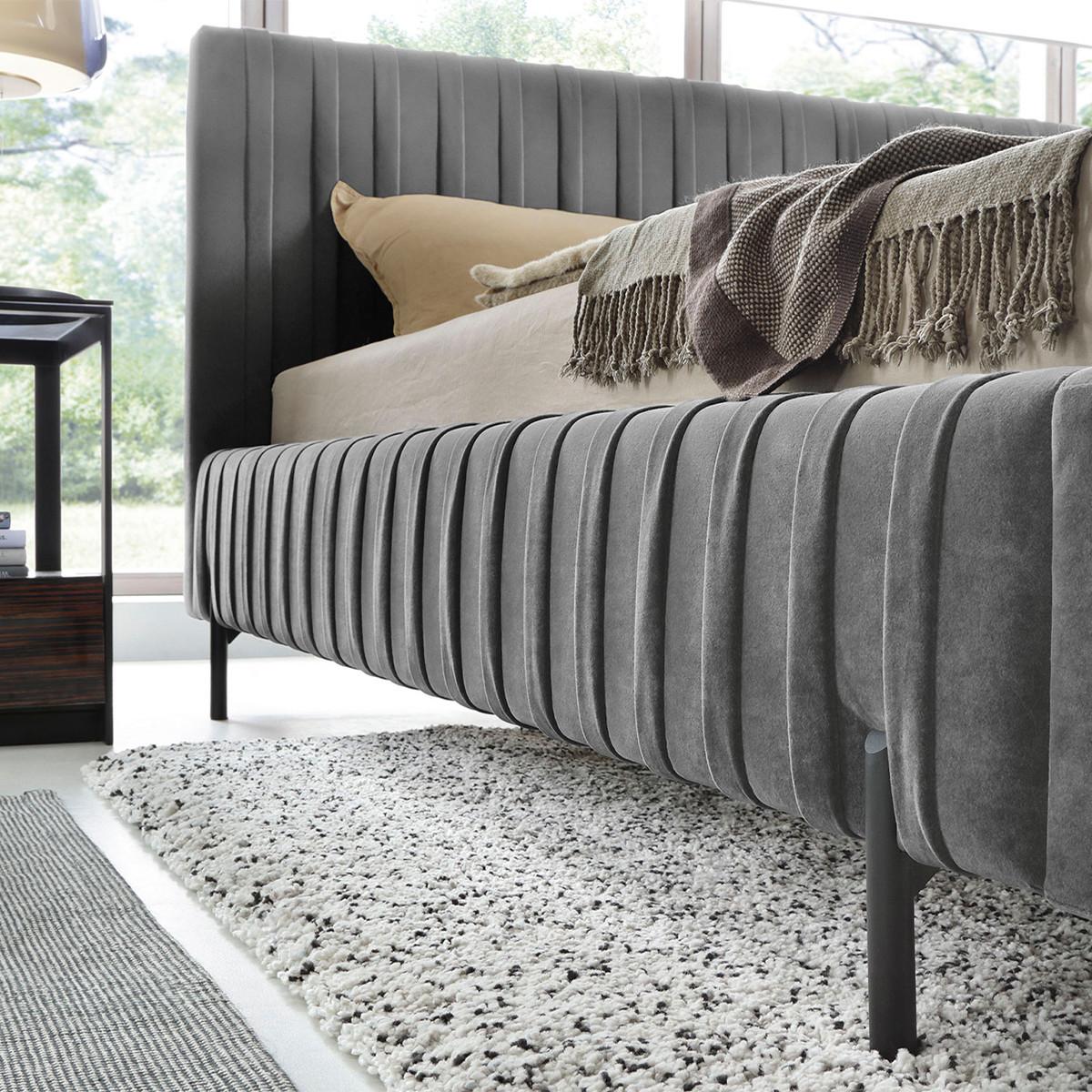 BOXBETT 160/200 Ori Grau - Grau, Holz (160/200cm) - Petits-meubles