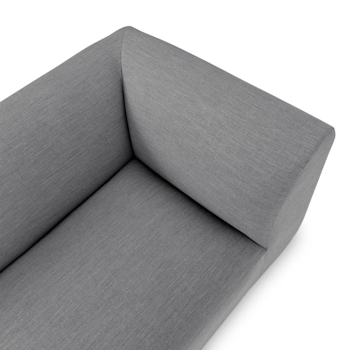GARTENSOFA CALABRIA dunkelgrau - Dunkelgrau, Kunststoff (251/74/193cm) - IDIMEX