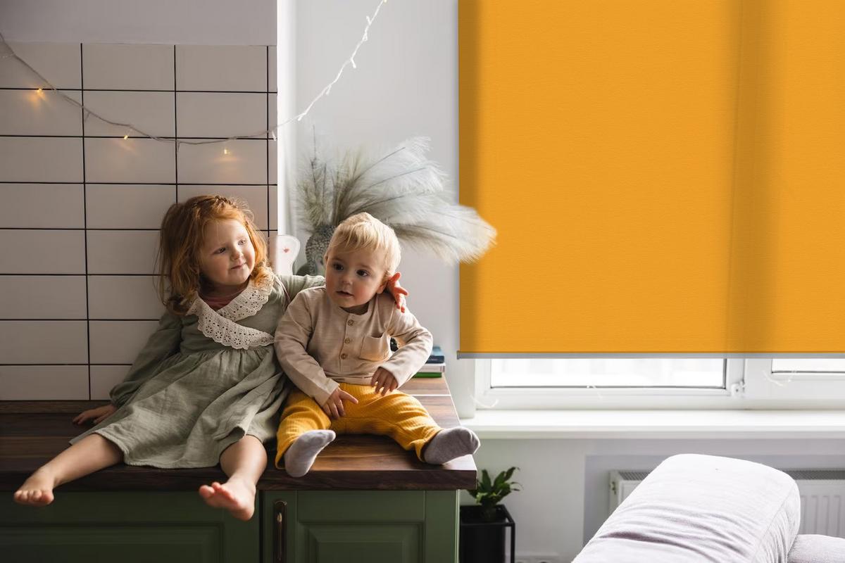 INNENROLLO - Fensterrollo - Rollo - 150x140 cm - Dunkelorange - Orange, Kunststoff (150/140/0.5cm) - TULUP