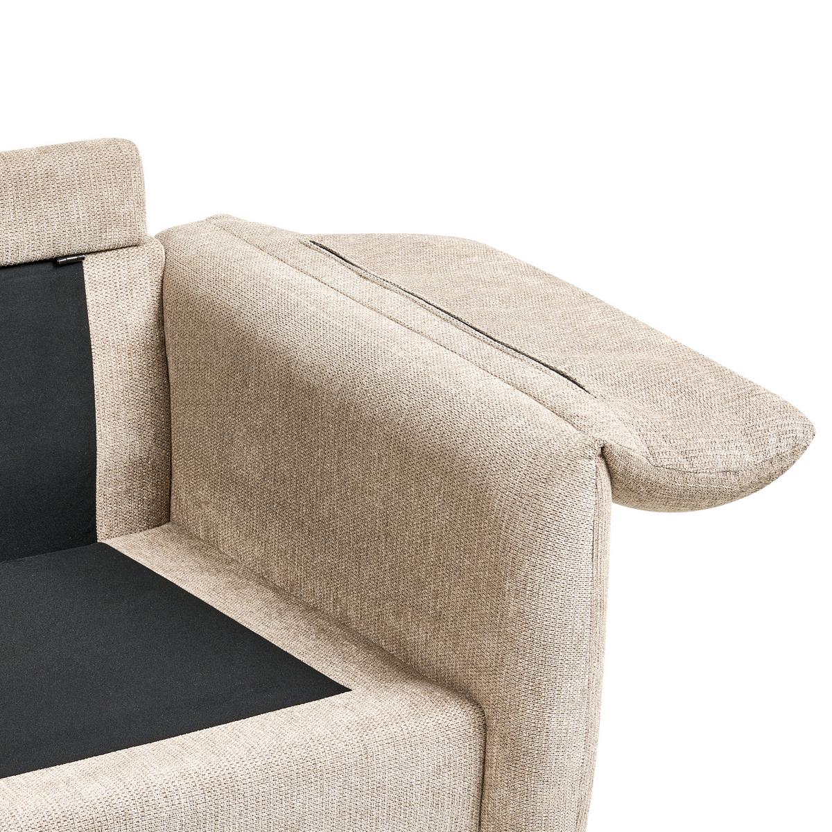 2-SITZER-SOFA Stoff Taupe Geta - Taupe, Textil (175/77/88cm) - Beliani
