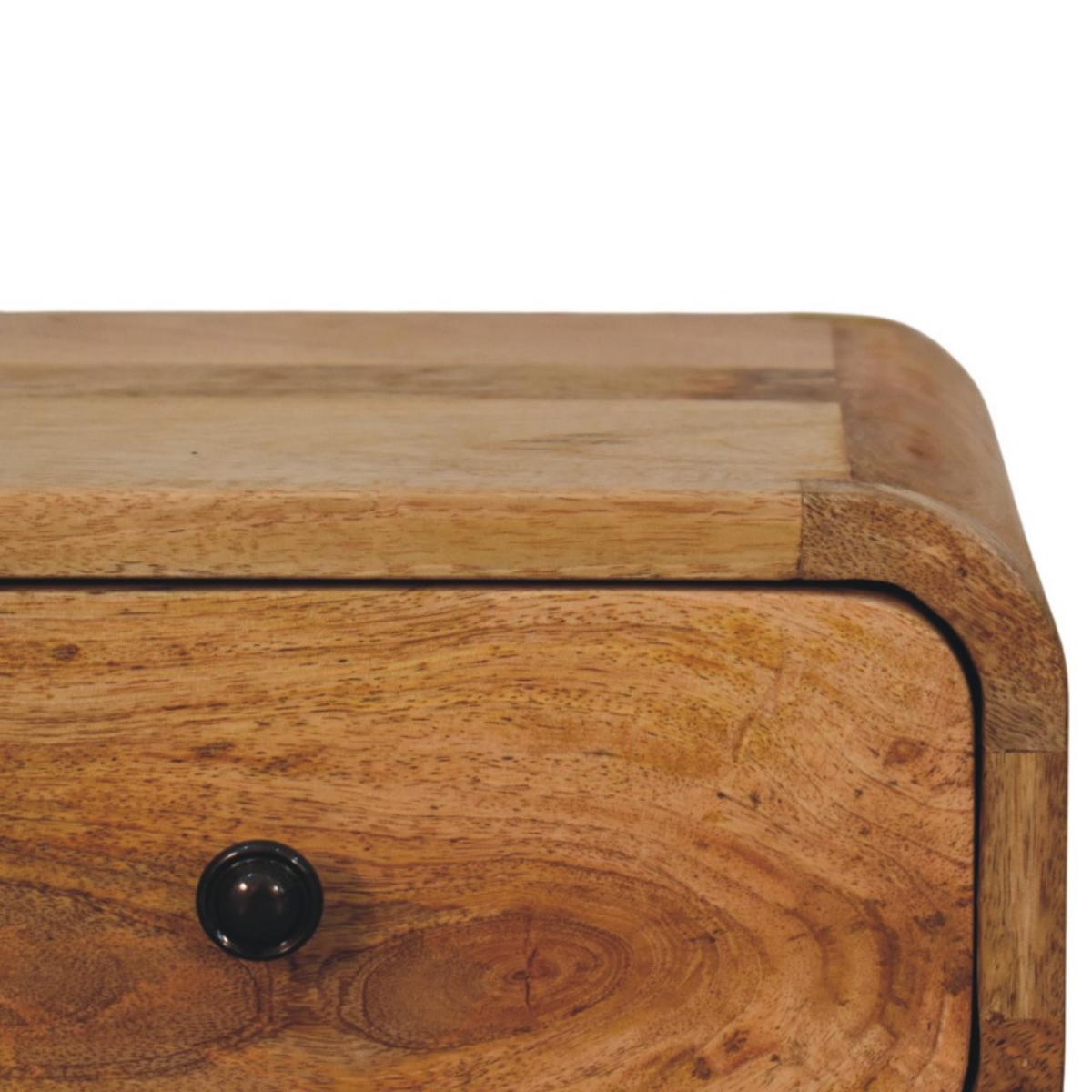 NACHTKASTEN Avora Mini Wandmontiert Eichenoptik, 1 Schublade, Beige - Beige/Schwarz, Holz/Metall (30/15/25cm) - Artisan Furniture