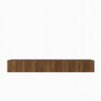 LOWBOARD CAVA 300/41/40 cm, Hängender TV-Schrank Weiß / Eichefarben - Eichefarben/Braun, Holzwerkstoff (300/41/40cm) - MASSENO