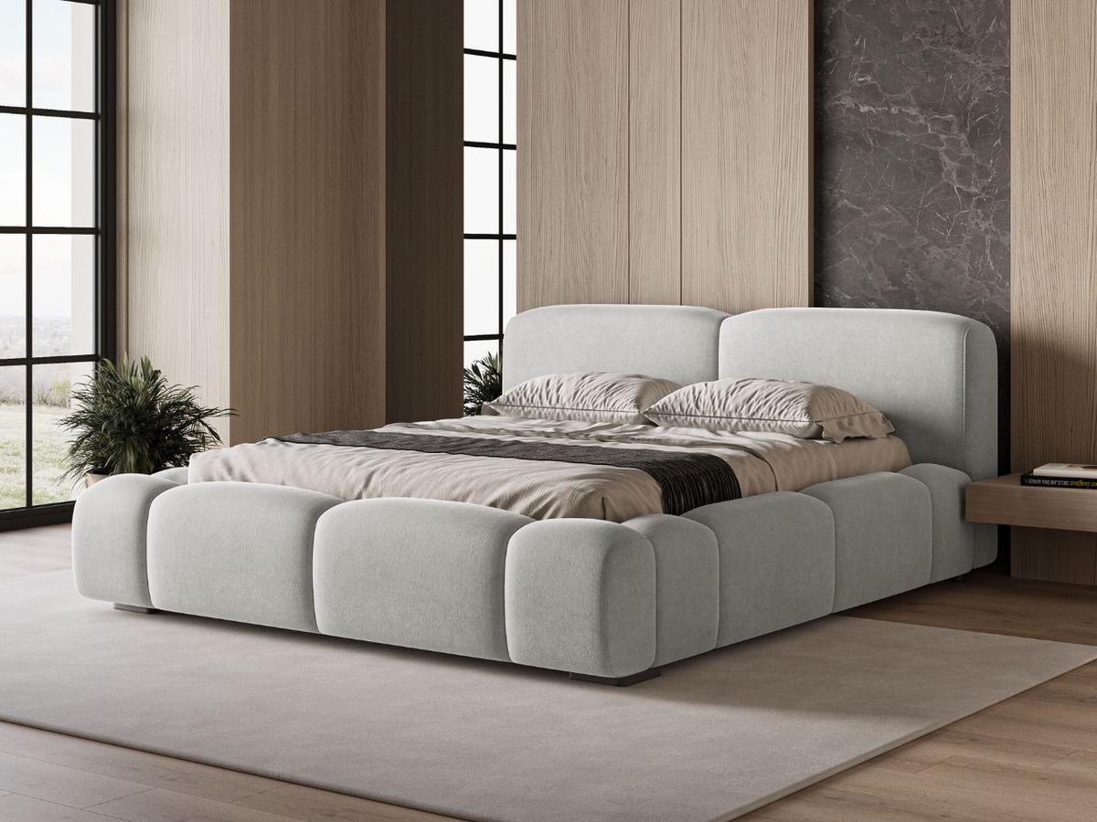POLSTERBETT Aubi 140x200 Grau - Grau, Textil (140/200cm) - Graingold