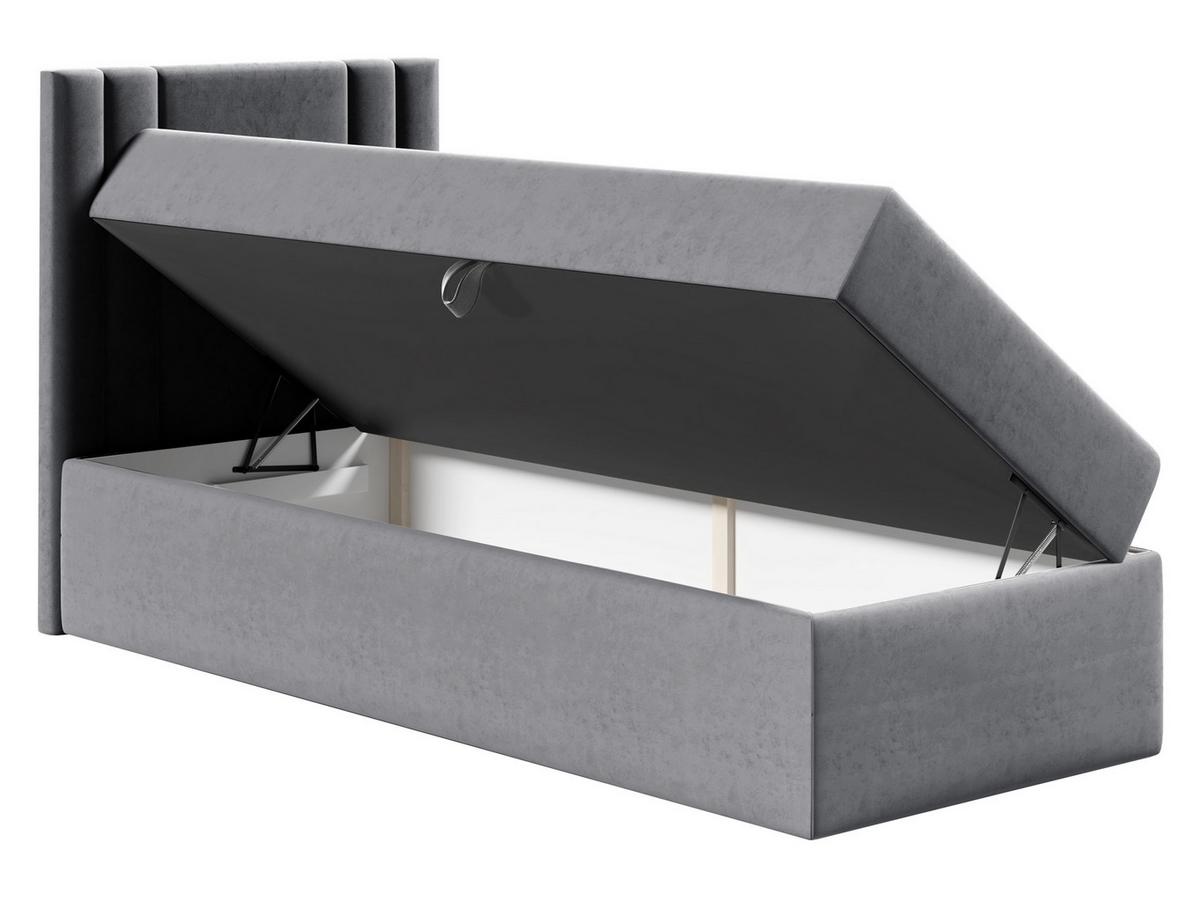 BOXBETT Carmen Mini, Seite zum Öffnen des Bettkastens: Links - H3 - Türkis, Holz (90/200cm) - MIRJAN24
