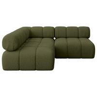 ECKSOFA modulares Sofa Samaro-L1 - 190x190x70 cm Grün Bouclé - Grün, Holzwerkstoff/Textil (190/190cm) - ALTDECOR