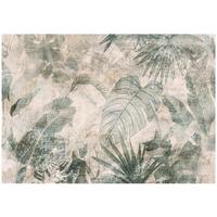 FOTOTAPETE Blätter Beton Beige 368x254 cm - Multicolor, Textil (368/254cm) - Wallarena
