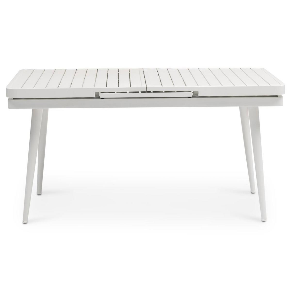 GARTENTISCH SUNNY weiß - Weiß, Metall (90/150/78cm) - IDIMEX