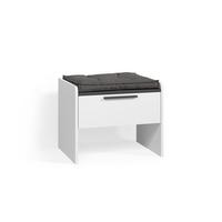 ESSZIMMERBANK Tiberio Weiß 53.5 x 41.1 cm mit 1 Schublade - Weiß, Holzwerkstoff (53.5/45.5/41.1cm) - Livinity®