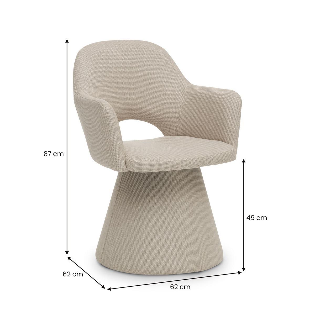 STUHL BAOMA beige - Beige, Textil (62/87/62cm) - IDIMEX