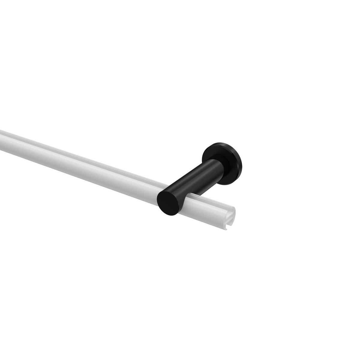 TRÄGER FÜR GARDINENSTANGEN 20 mm Ø, Platon 1-läufig, Schwarz - Schwarz, Metall (9/4/4cm) - INTERDECO