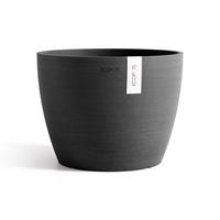 BLUMENTOPF Stockholm Dunkelgrau - Dunkelgrau, Kunststoff (31/23.5cm) - Ecopots