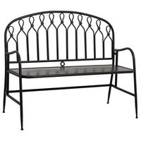 BANK 118x56x98 - Schwarz, Metall (118/98/56cm) - Wanderlust
