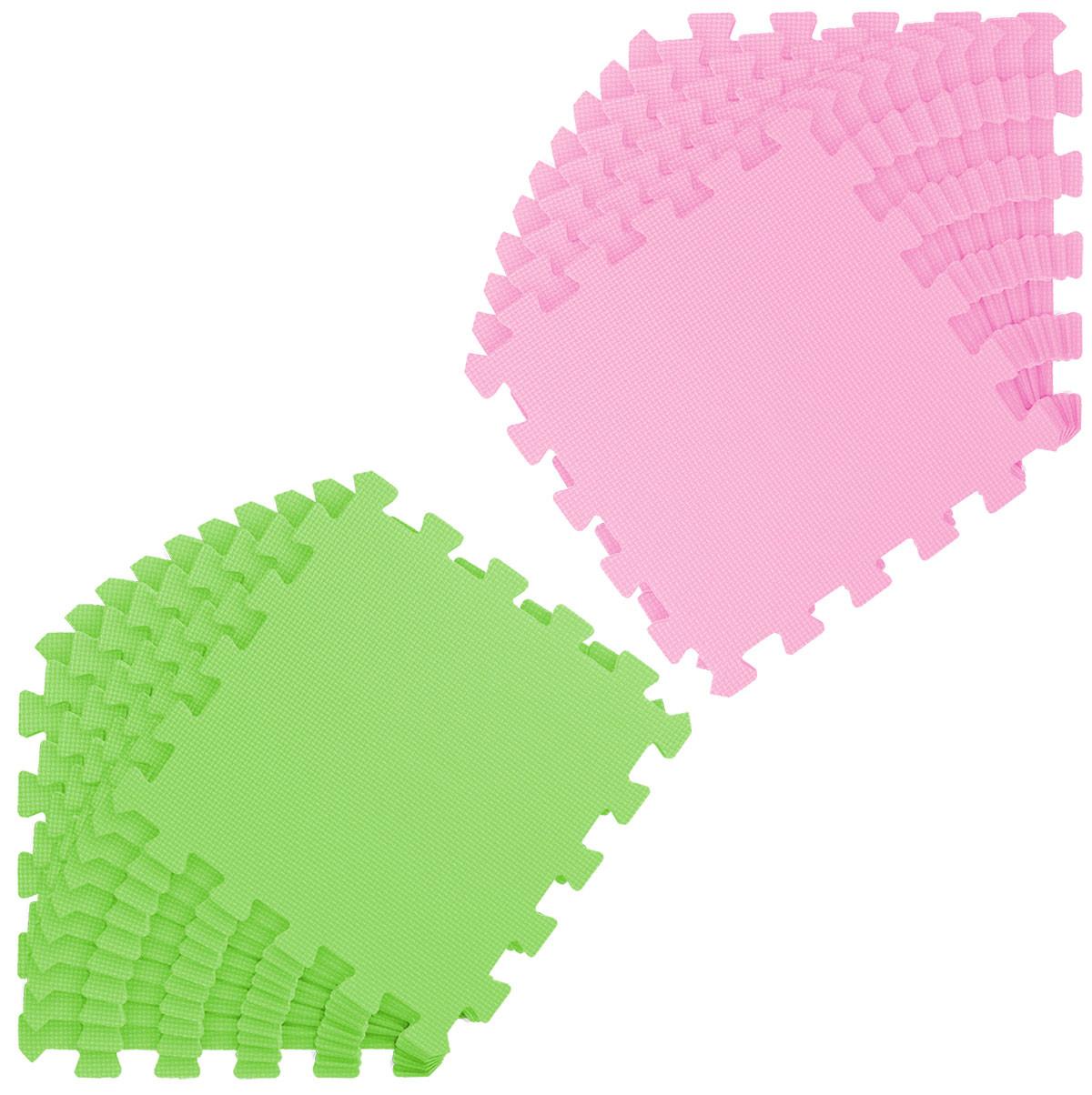 SPIELMATTE ab Null - 180/90/1 cm Puzzlematte Pink - Multicolor, Kunststoff (30/30cm) - Littletom