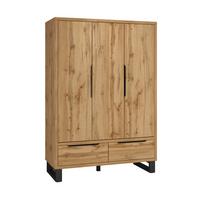 SCHRANK 3 Türen Eden Holz - Braun, Holzwerkstoff (145/210.3/60cm) - Petits-meubles