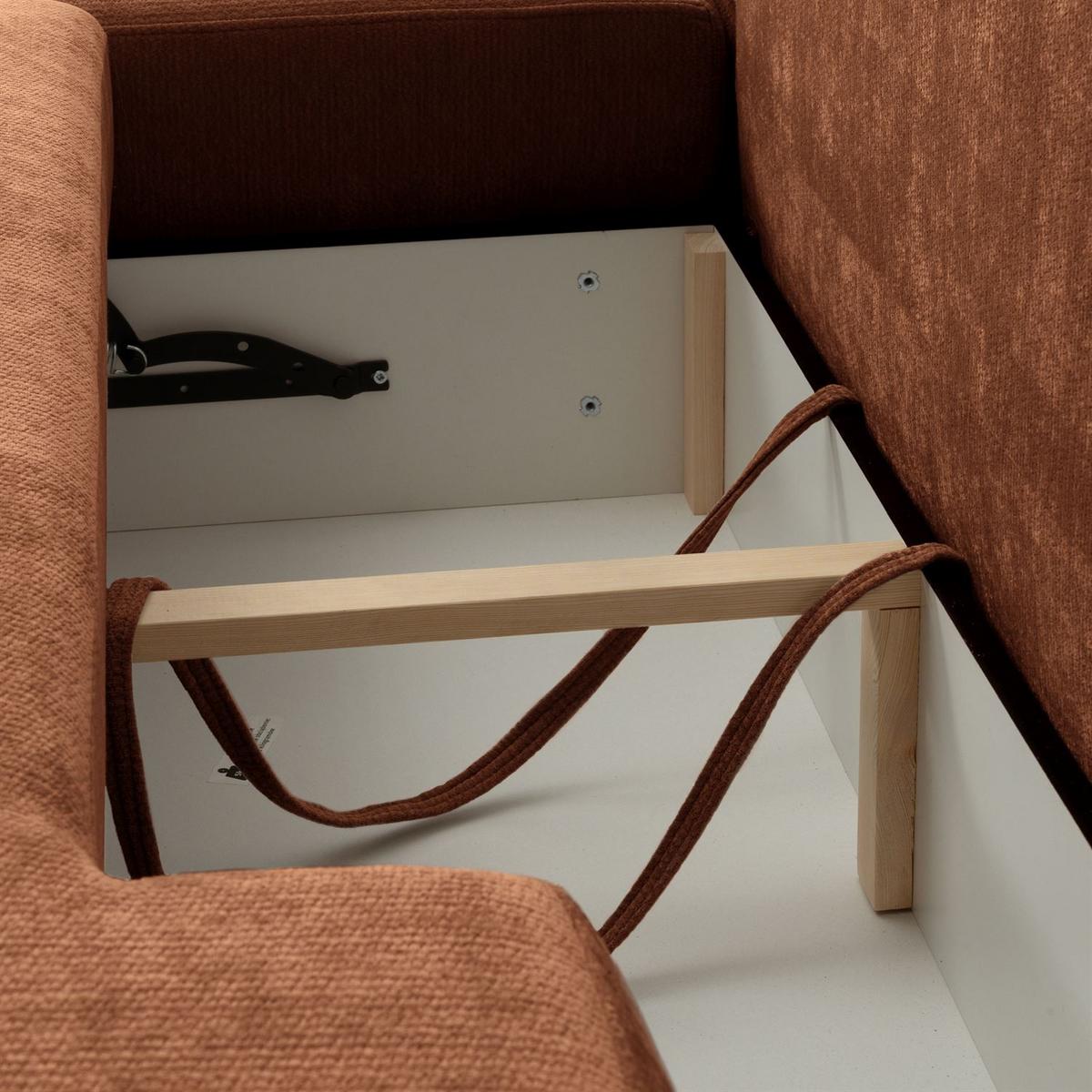 ECKSOFA GOYA mit Schlaffunktion und Bettkasten, Linke, Perfect Harmony 52 - Rotbraun, Textil (184/302cm) - Lookway