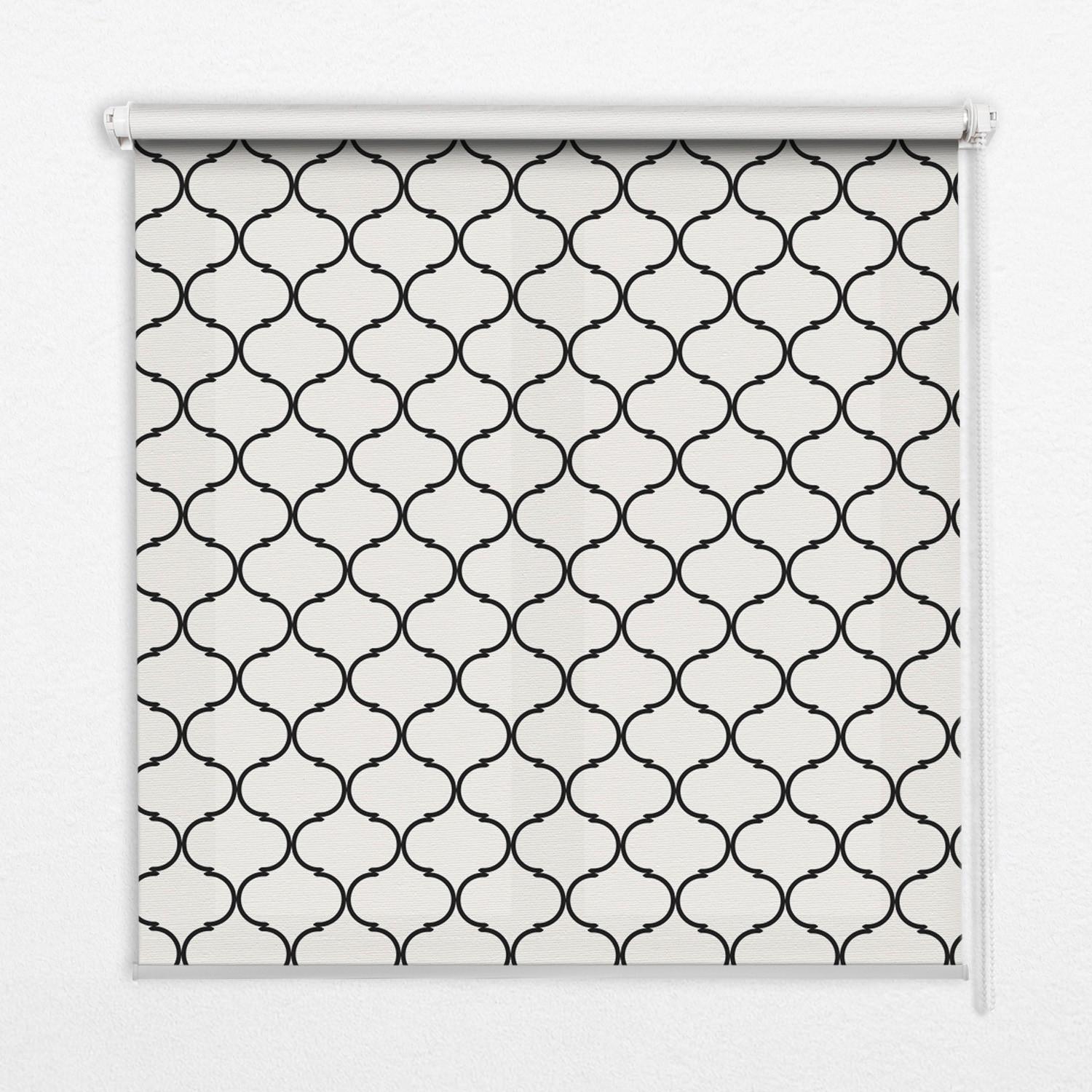 INNENROLLO - Fensterrollo - Rollo - 110x140 cm - Stacheldraht - Schwarz, Kunststoff (110/140/0.5cm) - TULUP