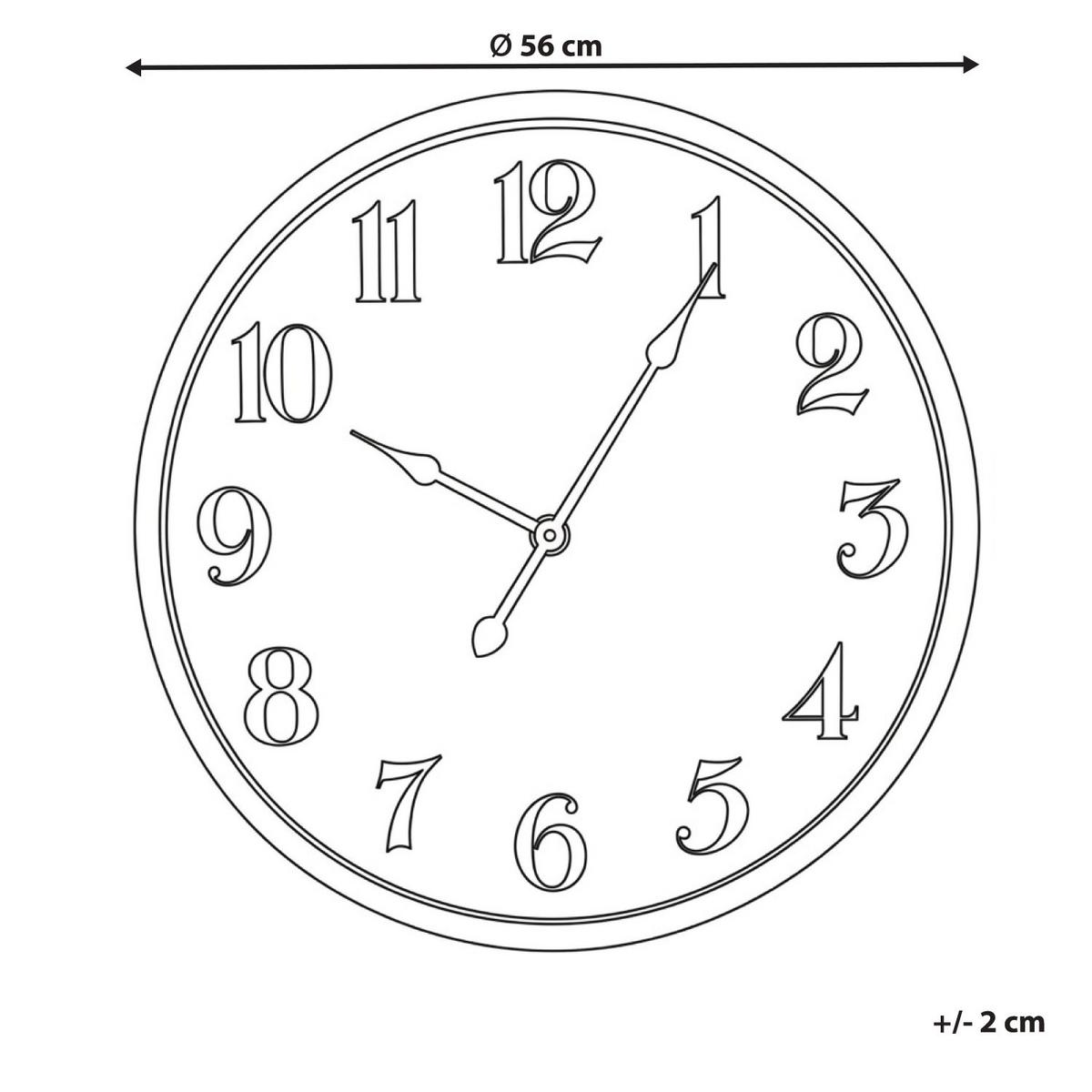 WANDUHR Schwarz Rugles - Schwarz, Kunststoff (56/56/2cm) - Beliani