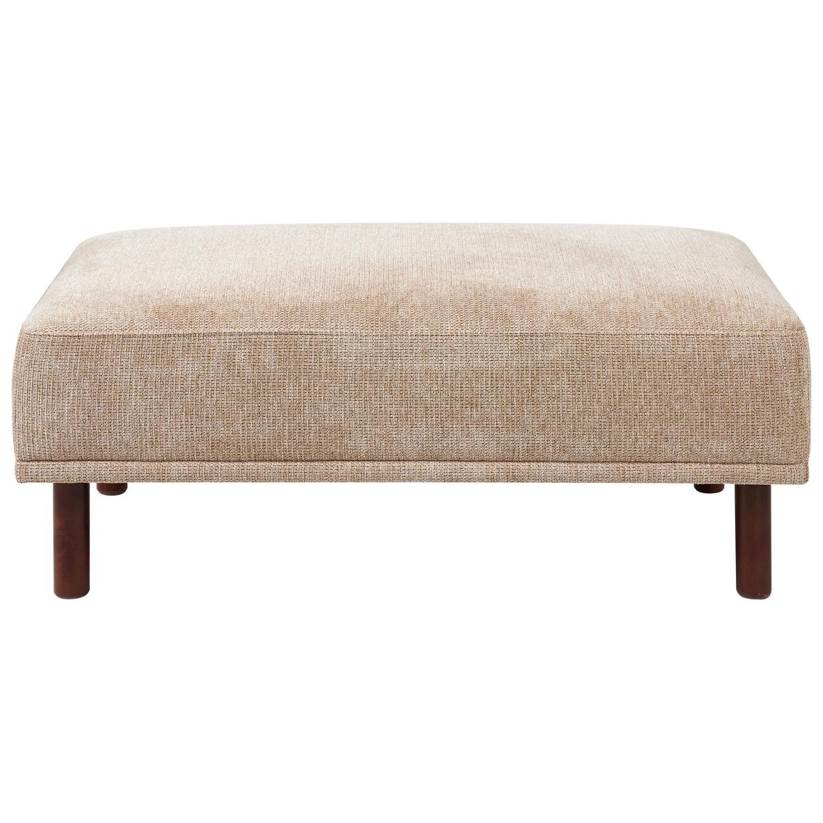 OTTOMANE Stoff Beige Holt - Beige, Textil (112/44/67cm) - Beliani