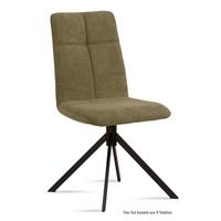 ESSZIMMERSTUHL (8er-Set) Drona 47x92x60 Schwarz/Olivgrün - Schwarz/Olivgrün, Kunststoff (60/92/47cm) - 58aufmkessel