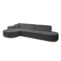 ECKSOFA Ottomane Links MARI-L2-v1 - 328x171x83 cm Grau Bouclé - Grau, Holzwerkstoff/Textil (328/171cm) - ALTDECOR