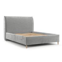 POLSTERBETT Mira 120/200 cm Hellgrau im Lotta Stoff - Hellgrau/Naturfarben, Holz/Holzwerkstoff (120/200cm) - AltaBeds