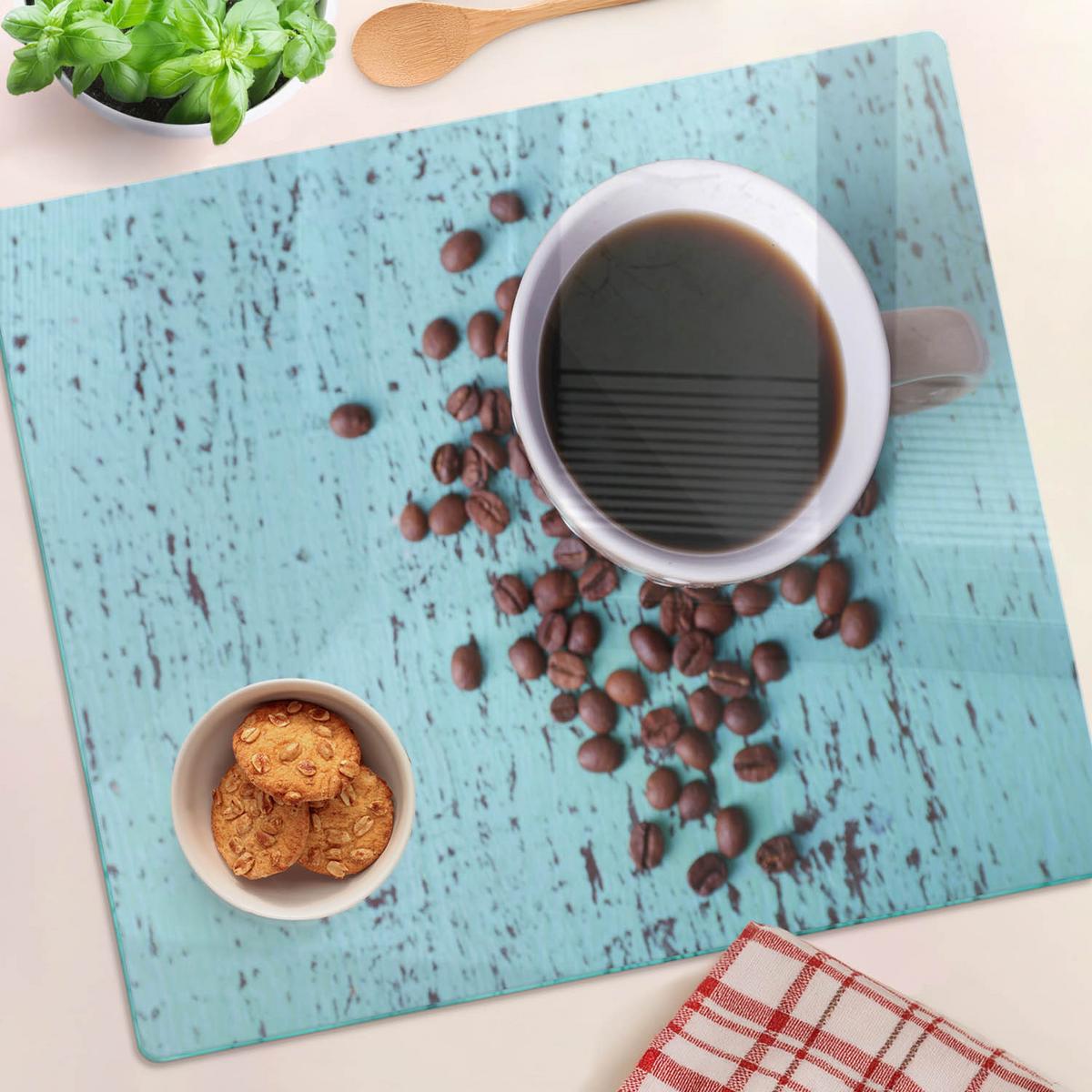 GLASPLATTE 60x52 cm Schwarzer Kaffee - Braun, Glas (60/0.4/52cm) - TULUP