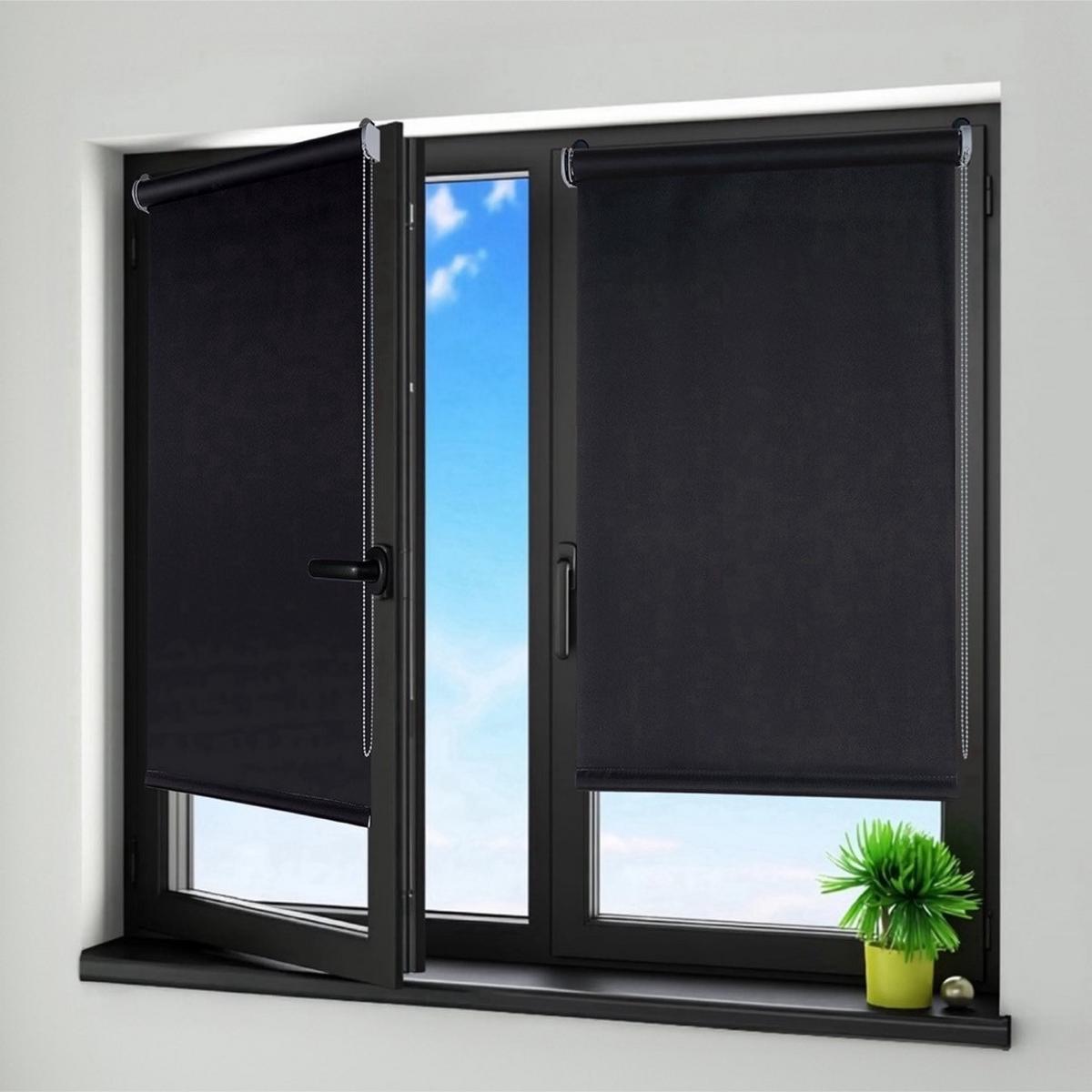 VERDUNKELUNGSROLLO Moon Easyfix Schwarz 100x180 - Schwarz, Kunststoff (100/180/1cm) - STORESDECO