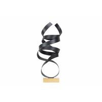 METALLSKULPTUR Schwarz 35/80 cm - Schwarz, Metall (2.5/80/20cm) - KUNSTLOFT