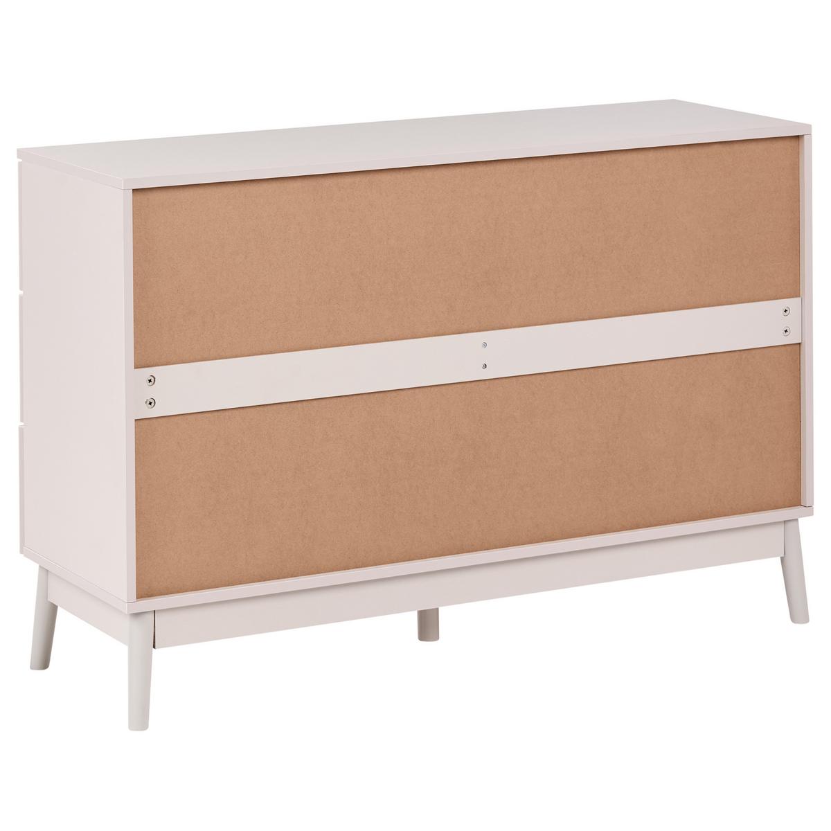 KOMMODE mit 6 Schubladen Hellbeige Boulia - Beige, Holz/Holzwerkstoff (120/80/40cm) - Beliani