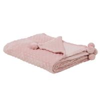 DECKE Rosa Samur 220/200 cm - Pink, Textil (200/220cm) - Beliani