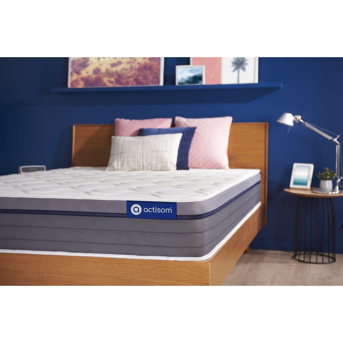 MATRATZE Actiflex zen Taschenfederkern und Memory-Schaum 80 x 200 cm h1 - Weiß, Textil (80/200cm) - ACTISOM