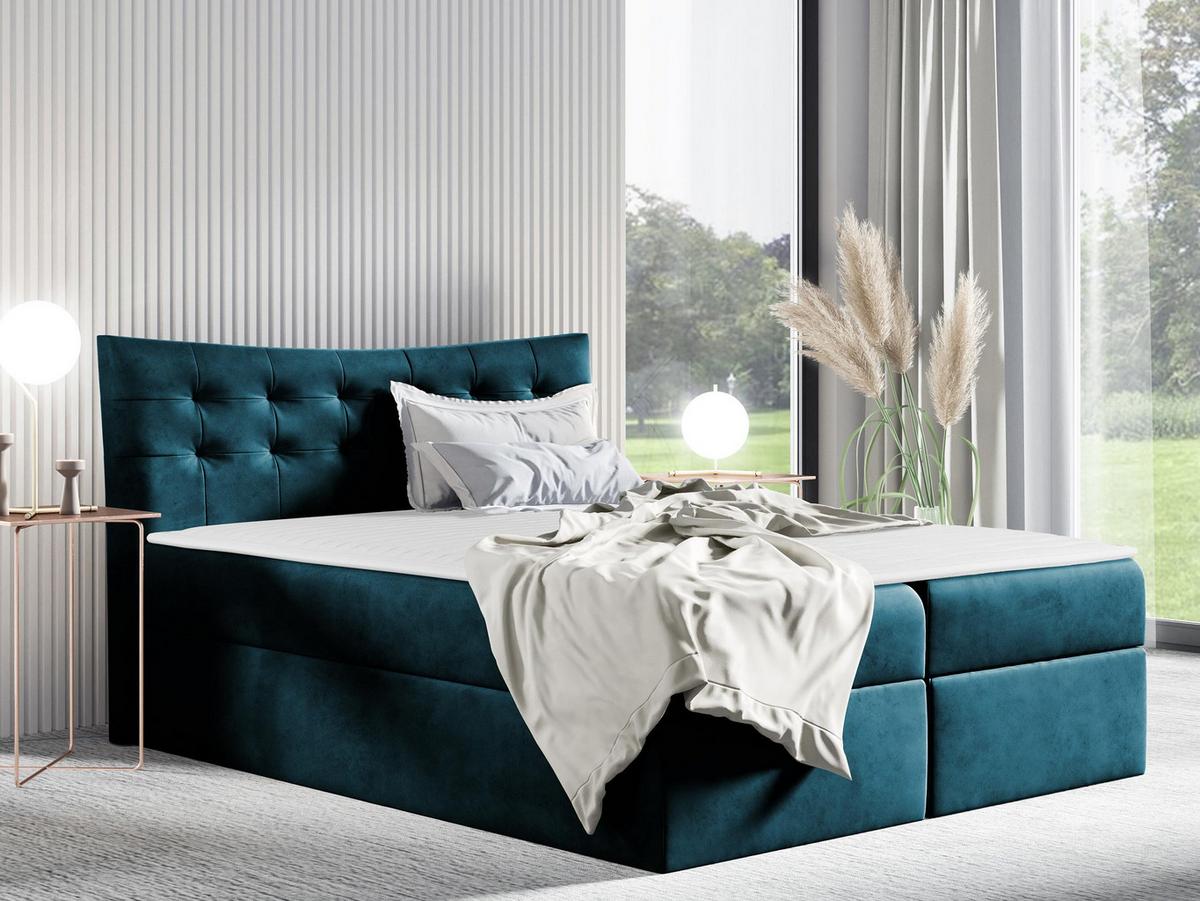 BOXBETT Havana - H3 - Türkis, Holz (180/200cm) - MIRJAN24