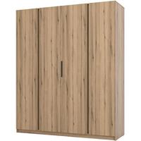 DREHTÜRENSCHRANK Kaya 200/62/239 4-Türig - Eichefarben, Holzwerkstoff (200/239/62cm) - Beautysofa