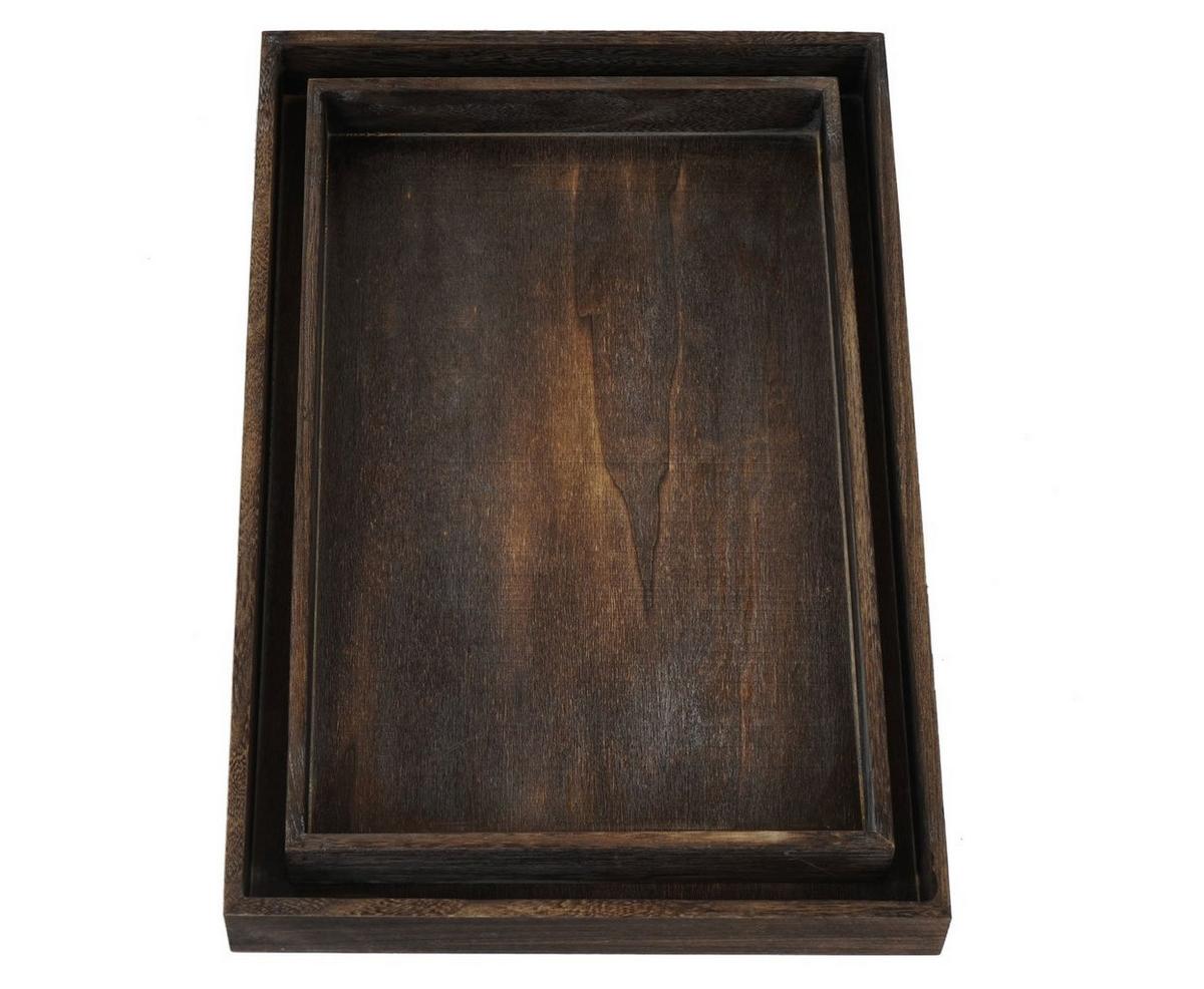 SCHALE TABLETT SHABBY Braun - Braun, Holz (48/5/32cm) - MCW