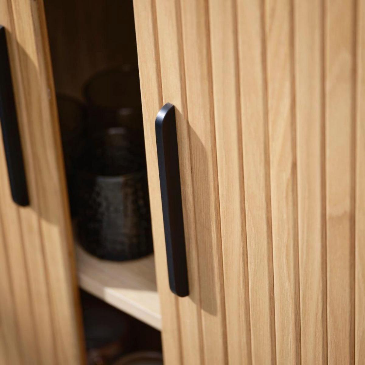 SIDEBOARD Gativel Eichefarben - Eichefarben/Schwarz, Holzwerkstoff/Kunststoff (140/76/45cm) - Selsey