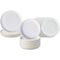 TELLER-SET Crafted Cotton 18-tlg. - Weiß, Keramik (2/2/2cm) - like.Villeroy & Boch