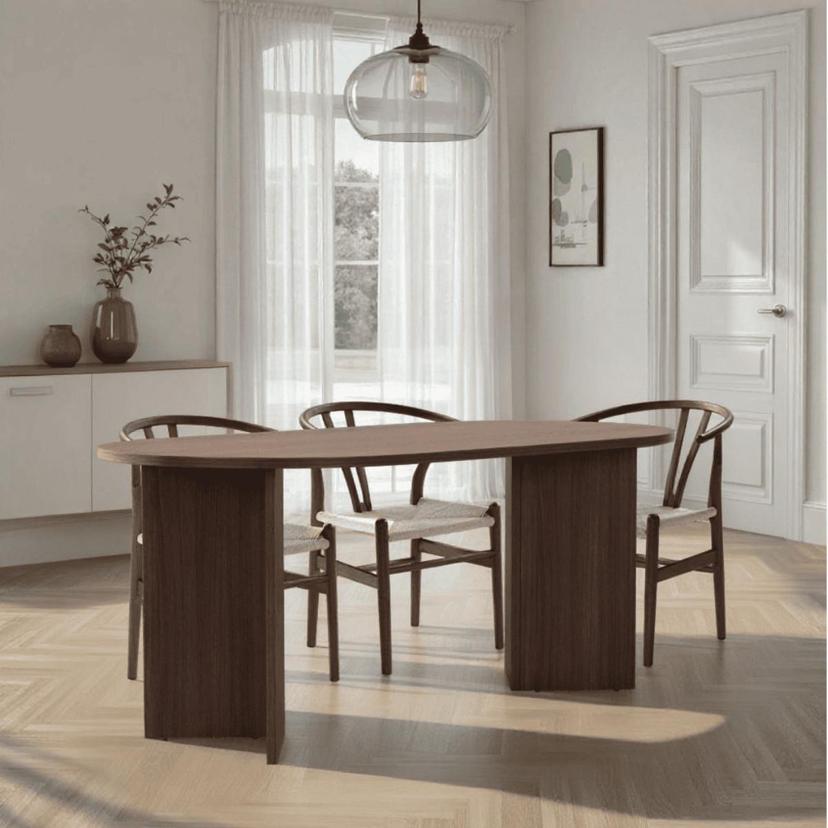 ESSTISCH mit abgerundeten Kanten sable 180/75/89,5 cm - Naturfarben, Holzwerkstoff (96/89.5/75cm) - Calicosy