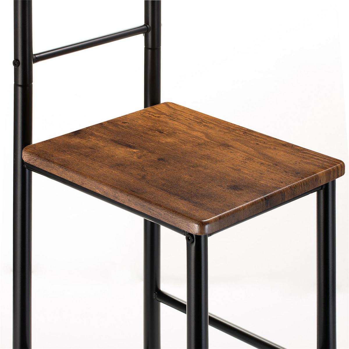 HERRENDIENER JIVO 2er-Set Vintage/schwarz - Dunkelbraun/Schwarz, Metall (53/121/47cm) - CARO-Möbel