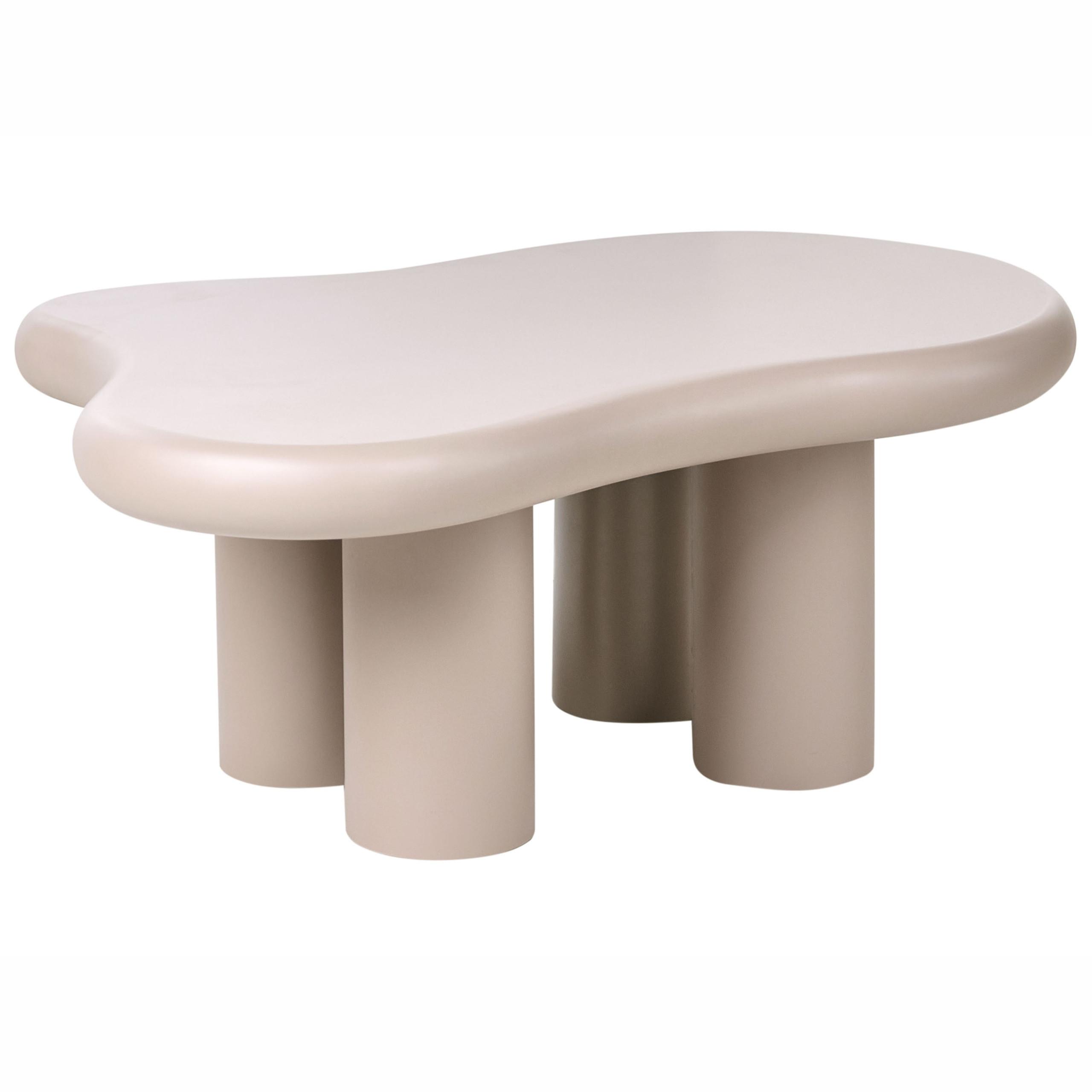 COUCHTISCH Beige Ondle - Taupe, Holzwerkstoff (70/100/40cm) - Beliani