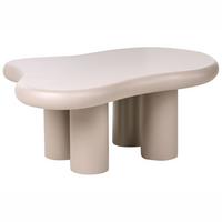 COUCHTISCH Beige Ondle - Taupe, Holzwerkstoff (70/100/40cm) - Beliani