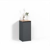 BADSCHRANK Paolina Anthrazit/Goldkraft Eiche 40.2 x 88.2 cm mit Wäschkorb - Honigeiche/Anthrazit, Holzwerkstoff (40.2/88.2/40.5cm) - Livinity®