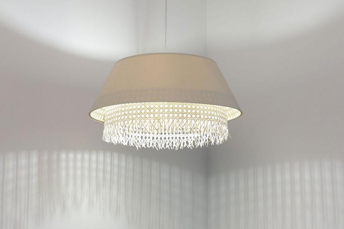 HÄNGELEUCHTE Beige 50/26 cm - Beige, Kunststoff (50/1.3/26cm) - ONZENO