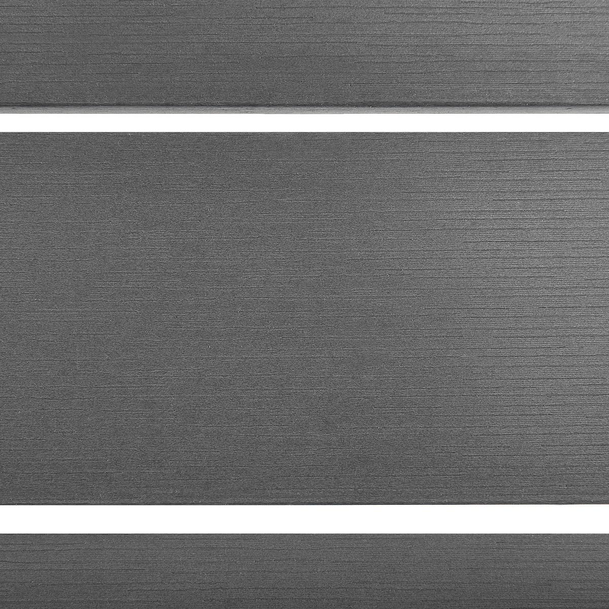 GARTENSTUHL 6er-Set Kunstholz grau/schwarz Como - Schwarz/Grau, Kunststoff (55/90/55cm) - Beliani