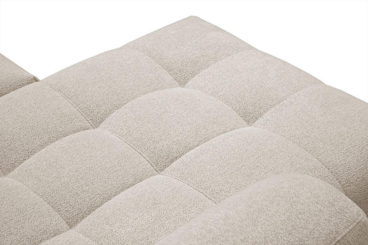ECKSOFA SALVINI 4-Sitzer, ecru - Ecru/Schwarz, Holzwerkstoff/Textil (158/292cm) - Wozimo