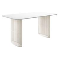 ESSTISCH Arcadia Cashmere 160 - Kaschmir/Weiß, Holzwerkstoff/Metall (90/160/76cm) - MIRJAN24